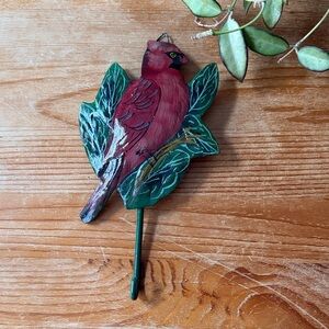 Vintage Cardinal Bird Wall Hook